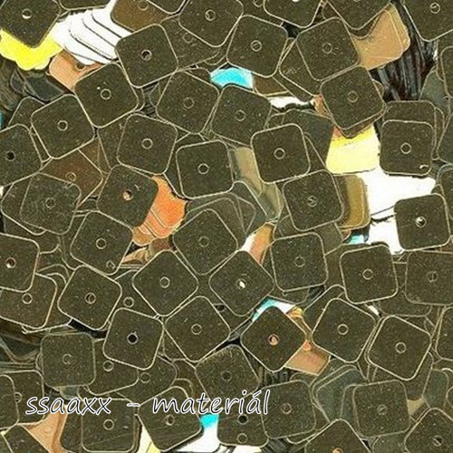 Flitry rovné ~ čtverec 6x6mm ~ 3g ~ zlaté