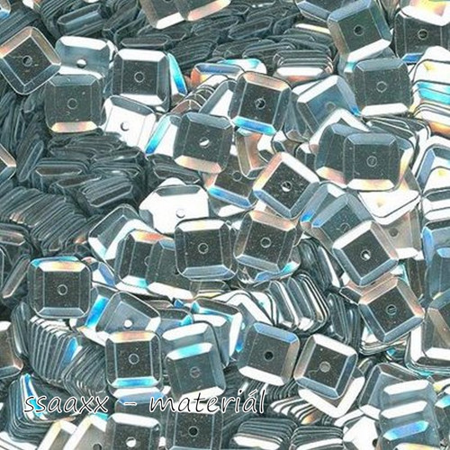 Flitry miska ~ čtverec 6x6mm ~ 3g ~ stříbrné