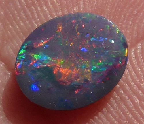 Drahý Boulder Opál Doublet Leštěný L.r. Austrálie — foto 1