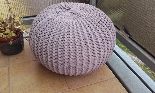 Puff velký "šeříkový"/průměr 56cm, výška 31cm/ — foto 1