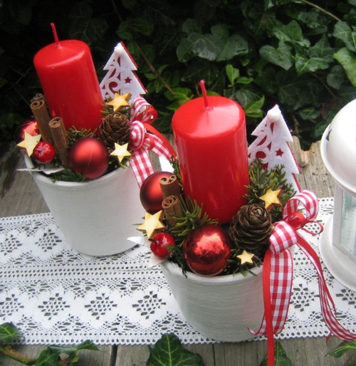 Vánoční svícny se stromečky — foto 1