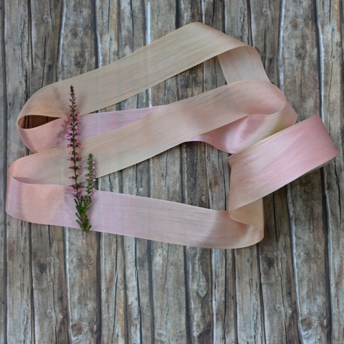 Hedvábná stuha "rose/champagne" 1 m