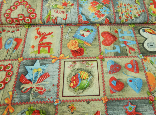 Vánoční Látka - Plátno Barevný Patchwork — foto 1