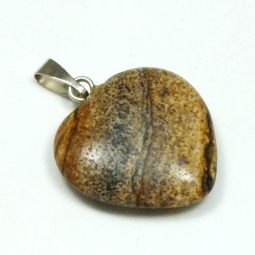 Přívěsek srdce - minerál č.5, průměr 21 mm, — foto 1