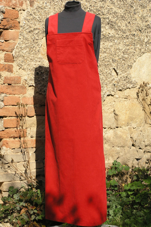 Sukně dlouhá s laclem - červená — foto 1