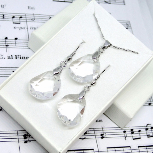 Set šperkov Swarovski transparentná, rhodium