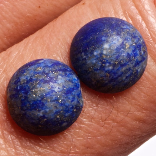 Lapis lazuli matný- kabošony, 10 mm — foto 1