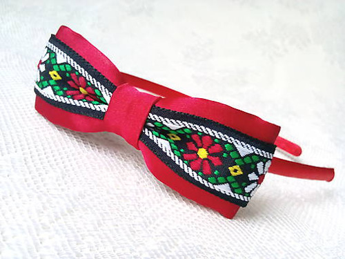 Sweet folklore headband (red/black)