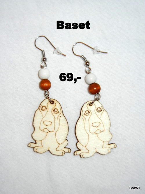 Naušnice pes baset — foto 1
