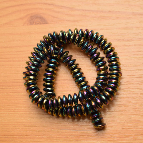 Hematit - disky - 5x8mm - 5 kusů — foto 1