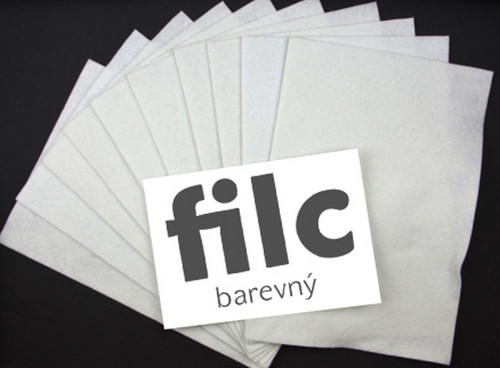 Filc, šedobílá, A4, 180g