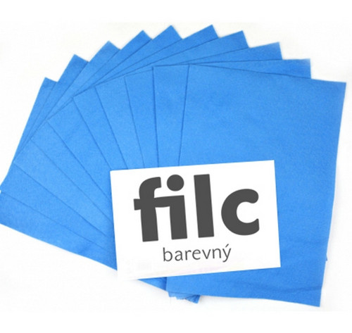 Filc, světle modrá, A4, 180g