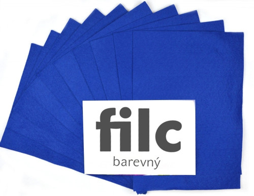 Filc, tmavě modrý, A4, 180g