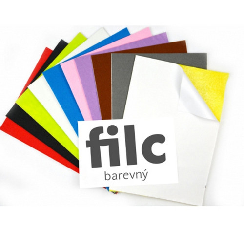 Filc, sada, 10ks, samolepící A4, 180g