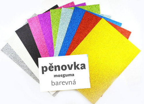 Pěnovka třpytivá, 10ks A4, sada