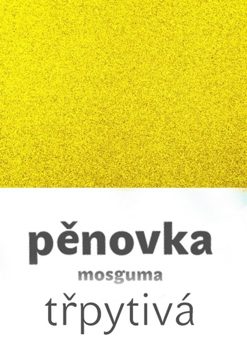 PĚNOVKA třpytivá, zlatá , A4, cca 2mm