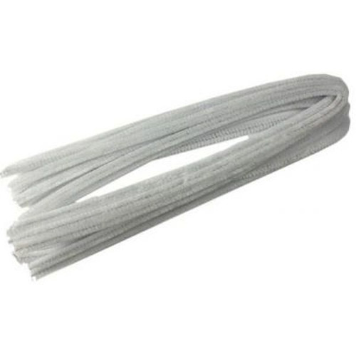 Chlupaté drátky 30cm x 6mm 100ks bílé