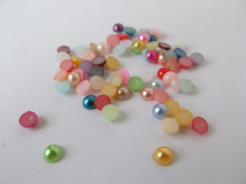 Pulkulaté perličky - mix - 4 mm - 100 ks/bal. — foto 1