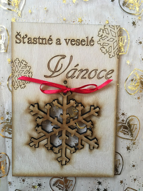 Vánoční přání s dárečkem VLOČKA 2