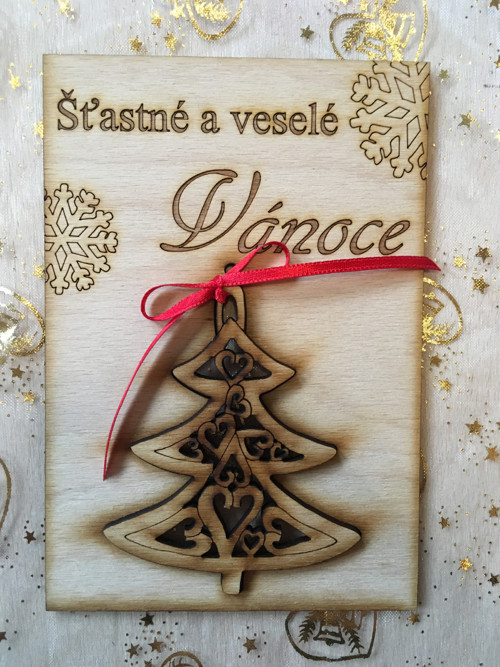 Vánoční přání s dárečkem STROMEČEK