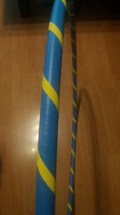 Obruč na hooping modro-žlutá 100 cm — foto 1