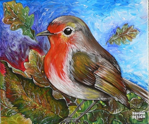 Barevný podzimní den - 30x25cm