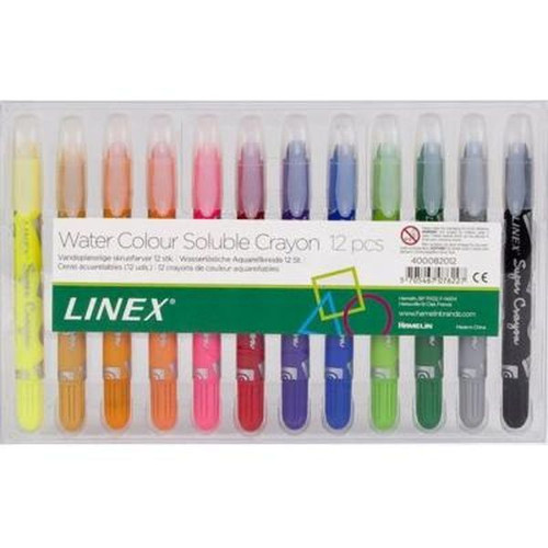 Pastelky LINEX Voskové 12 ks vodou rozmývatelné