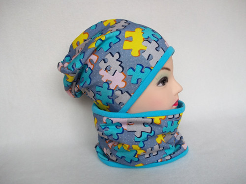 Čepice s nákrčníkem - setík ( Puzzle )