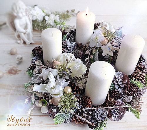 Adventní šiškový věnec — foto 1