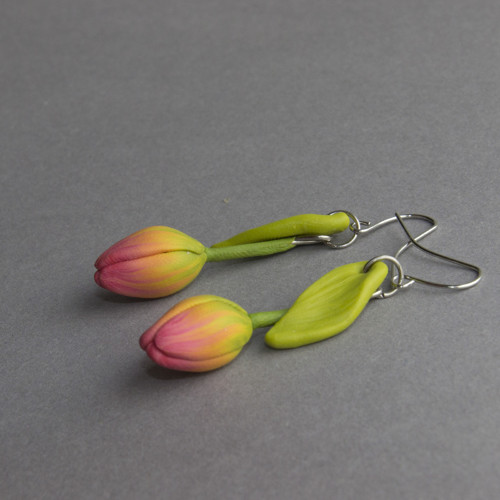 Náušnice - Tulipány — foto 1