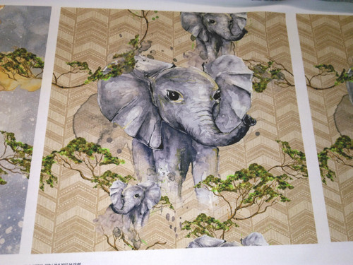 Bavlněná látka - panel 25 x 25 cm — foto 1