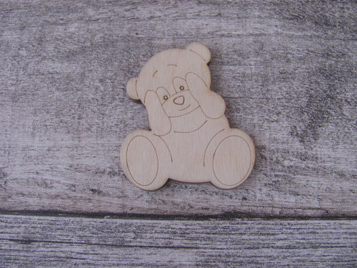 Dřevěný medvídek 6 x 5 cm