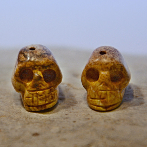 427. Scull - jaspis obrázkový 16x11 mm — foto 1