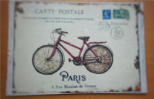 Vintage cedulka "Tour à Paris"