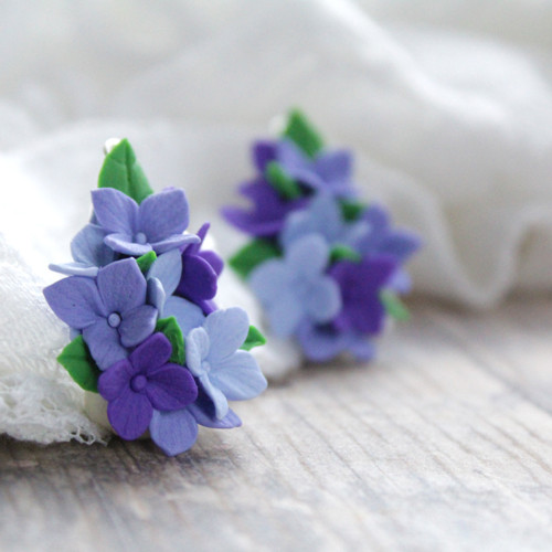 Beauty of Hyndrangea - náušnice — foto 1