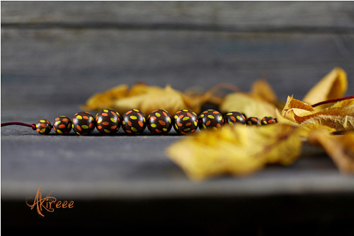 Autumn Leaves - Malované korále — foto 1
