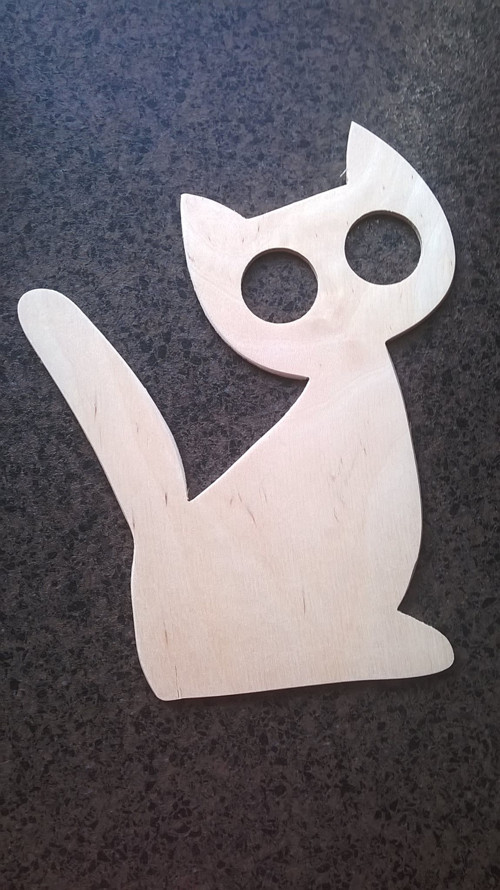 Dřevěná kočka 20 cm