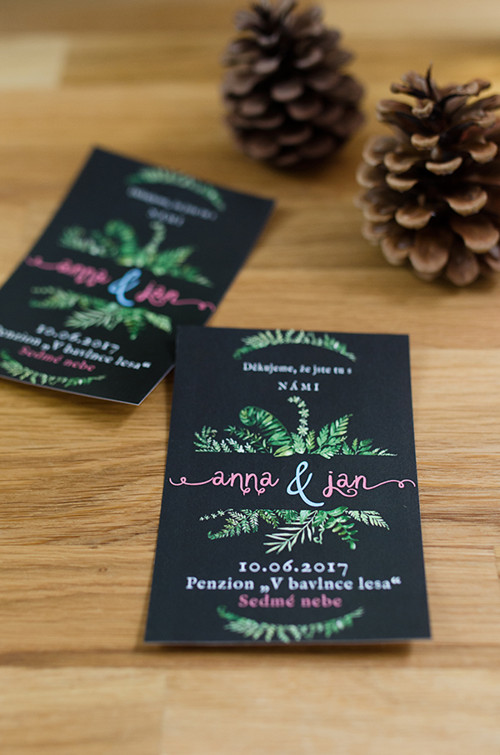 Etikety na víno - Lesní elegance - 4 kusy