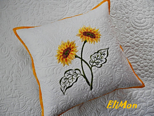 Quilt polštář...Slunečnice — foto 1