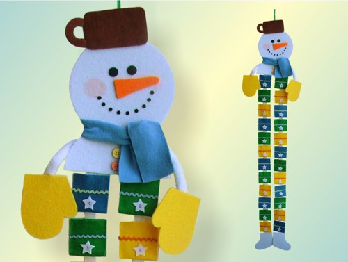 Sněhulák - adventní kalendář - kreativní set