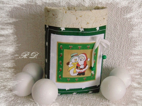Vánoční kamarádi ... bavlněný košíček — foto 1