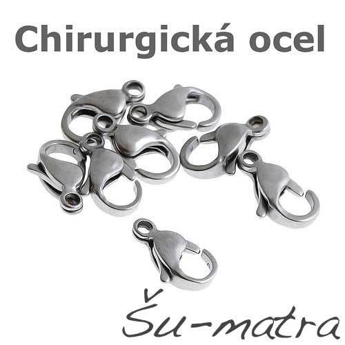 Karabinka z chirurgické oceli, 10x5 mm (30 ks)