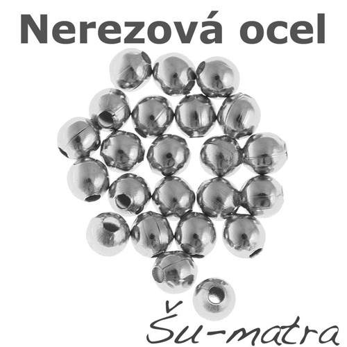 Korálek z nerezové oceli, 3 mm (100 ks)