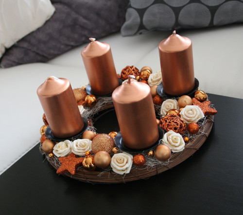 Adventní svícen měděný — foto 1
