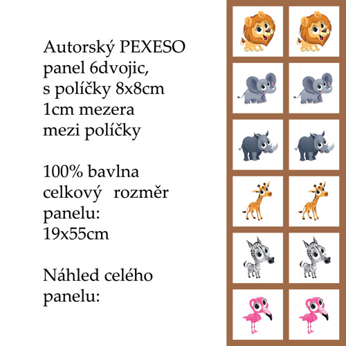 PEXESO panel 8x8cm, 6 dvojic: AFRIČÁNCI I. — foto 1