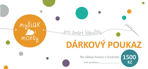 Nákupní poukaz 1500 Kč u prodejce Mysiak Monty