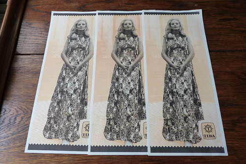 Reklamní leták Tiba...textil, 70. léta