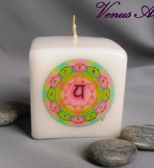 SVÍČKA MANDALA - čakra srdce !SLEVA25%!
