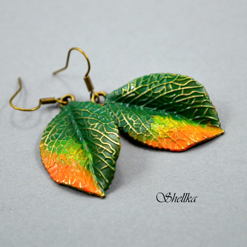 Náušnice ,,AUTUMN LEAVES,, I. — foto 1