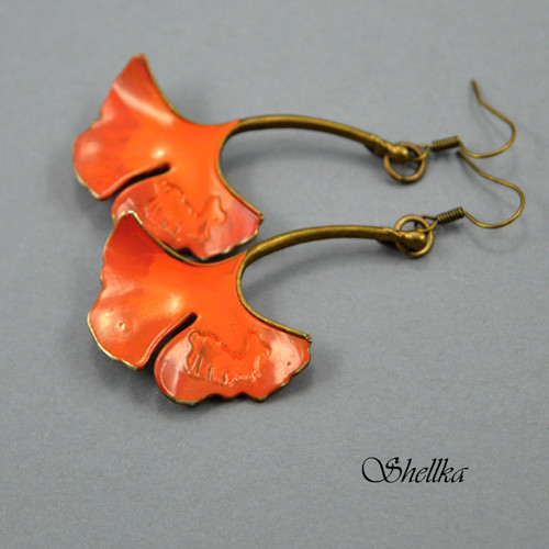 Náušnice ,,GINKO LISTY,, III. — foto 1